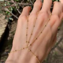 Vintage Multilayer Round Bead Chain Finger Ring Bracelets for Women Simple Hand Harness Bangles Party Jewelry Accessories