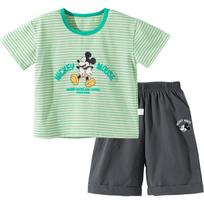 Disney Mickey Striped Summer Boys' T-Shirt & Shorts Set 120/60