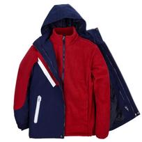 Detachable 3-in-1 Children's Uniform: Breathable Fleece, Windproof Jacket, Mountaineering Print. 190