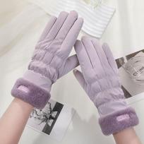 Touchable Screen Full Finger Gloves Cute Bear Skiing Gloves Women Winter Gloves  Driving Mittens Style 2