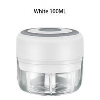 Electric Garlic Chopper Usb Charging Ginger Masher Machine Mini 100/250ml Sturdy Durable Chili Vegetable Crusher Kitchen Tool White 100ML