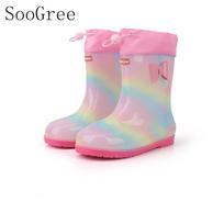 SooGree Kids Waterproof Cartoon Rain Boots 32-33 (21CM Inner Length)