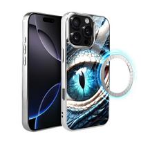 Etui Do Iphone 16 Pro Ibizu Elite Glass Z Magsafe, Szklany Tył, Oko Lodowego Smoka, Srebrne