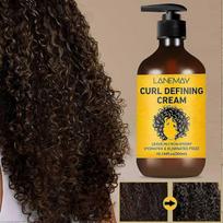 Professional Curl Defining Cream, Frizz Control & Hydration, Non-Sticky Formula for All Curly Hair Types, Moisturizer for Smooth & Shiny Curls