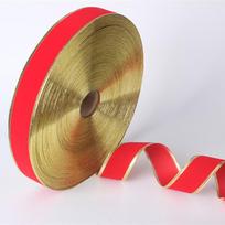 Luxurious Red Velvet Ribbon With Gold Edges Perfect For Christmas Tree Decorations