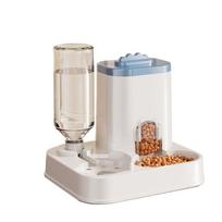 Detachable Automatic Cat Water Feeder Large Capacity Pet Food Storage Dispenser  for Puppy Kitten mėlyna