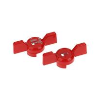 HOT! 2Pcs Aluminum Handle Valve Handle Ball Valve Handle Wrench Red Butterfly Handle Accessories