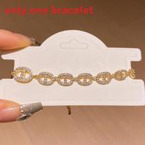 Geometric Zircon Pig Nose Bracelet With Cubic Zirconia For Women Gift auksas