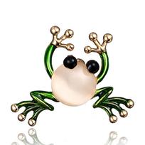 Vivid Frog Holding Colorful Balloon Cycling Frog Brooches Cute Green Small Animal Brooch Pins Party Accessories Gift For Kids