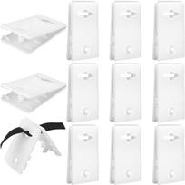 Foilswirl 12 vnt. Saulės dangčio ritės tvirtinimo spaustukas 2,8 x 1,73 x 0,24 colio Baseino dangčio spaustukai ritės antklodei Universalus įkasamas baseinas(Baltas) 12-Pack balta