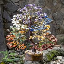 Pinigų medis Feng Šui Bonsai Energijos generatorius Pritraukia sėkmę Čakrų balansavimas Dvasinis Reiki Kristalų gydymas Pagerinimas Namų dekoras Auksinė viela