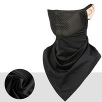Vasaros Vyriška Kaukė Visam Veidui Dviračiui Kaklaskarė Dviračių Bandana Apsauga nuo UV Spindulių Kaukė Kvėpuojanti Ledinis Šilkas Lauko Kabinama už Ausų Šalikas One Size juoda