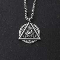 Masoniškas Apvaizdos Akis Masonas Piktoji Akis Nerūdijančio Plieno Karoliai Talismanas Ženklas Medalionas Punk Stiliaus Dovanos Papuošalai