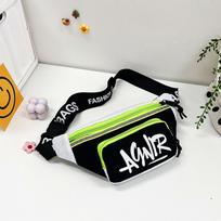 Cool children's fanny pack, handsome boy's breast bag, Korean version of girls' messenger bag, handsome accessories, change bag, children's bag. šviesiai mėlyna spalva