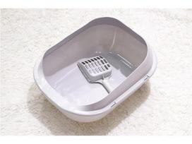 Atidaryta kačių kraiko dėžė su apsauga nuo purslų Single Litter Tray (No Lid, No Scoop)