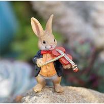 Outdoor Rustic Cute Rabbit Resin Crafts Animal Succulent Planter Decorative Figurine For Garden Yard Home Decor Style L beige