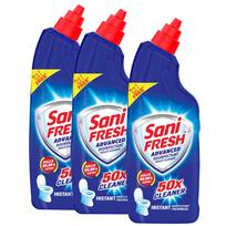 Sani Fresh Ultrashine Tualeto valiklis 520 ml 3 vnt. pakuotė Itin stiprus dėmių valiklis
