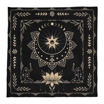 Astrologijos taro stalo altoriaus audinys metafizinis stalo žaidimo kilimėlis švytuoklės būrimas altoriaus staltiesė stalo žaidimo kortų bloknotas D 60x60cm