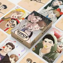92Pcs/Set Magic Spell Laser Lomo Cards Joo Jaekyung Kim Dan Holographic Photo Card with Stickers Gift