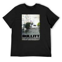 Bullitt movie T-Shirt croswit shirt man anime clothes vintage t shirts mens plain t shirts S