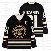 Naujas Šildomas Rivalry Ledo Ritulio Džersis Ilgomis Rankovėmis T-shirt Vyriški Moteriški Rozanov HOLLANDER Marškinėliai Unisex Viršutiniai Drabužiai Megztiniai S