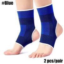 Kids Compression Ankle Brace Knitted Sleeve Support For Sprains Arthritis Tendonitis Jogging Running Fitness mėlyna