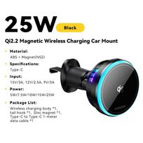 Essager QI2.2 25W Magnetic Car Phone Holder Wireless Charger Stand For iPhone 17 16 15 Pro Max Charging for Magsafe Car Charger juoda