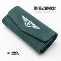 Suede Car Glasses Case Sun Visor Storage Box Clip  Accessories For New Bentley Flying Spur Continental GT Bentayga Mulsanne