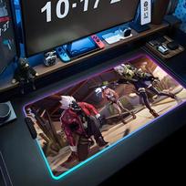 zenless zone zero Mouse Pad RGB Gaming Mousepad Big LED Pad PC Desk Mat Luminous Mouse Pad Large Keyboard Mats Table Rug With RGB600x300x3mm