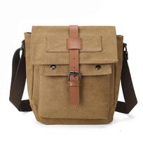 Men's Canvas Crossbody Bag Wear-resistant Multi-pocket Messenger Bag ruda