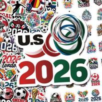 100PCS World Cup Stickers - Football Stars Ins-style Decals 53PCS