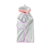 Super Absorbent Dog Hooded Bathrobe Coral Fleece Warm Pet Quick Drying Towel Adjustable Soft Pet Robe Muddy Walk