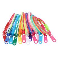 Vibrant 10Pcs Multi-Colored Zipper Bracelet Fidget Toys Kids Stress Easing Sensory Play Party Favors Pinata Fillers Children'S Wrist Decor