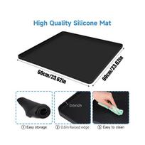 Mini Fridge Silicone With Raised Edge 60x60cm Non-slip Waterproof Leak-Proof Silicone Pad Refrigerator Floor Mat Easy To Clean (as the picture,60x60cm)