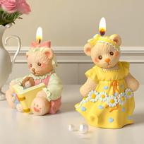 Silicone Bear Mould for Candle and Plasters Craft Easy Cleaning Flexible Designs