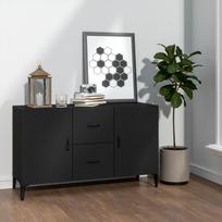 Vidaxl Komoda, Czarna, 100X36X60 Cm, Materiał Drewnopochodny