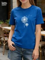2026 New Style Dandelion Print Crew Neck T Shirt Casual Loose Short Sleeve Top For Spring Summer Women S Clothing M