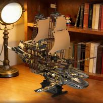 High-Quality 1979Pcs High-Quality Steam High-Quality Punk High-Quality Style High-Quality Whaling High-Quality Ship Construction set High-Quality H1002