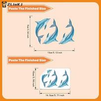 Dolphin Wall Sticker Glow In The Dark Luminous Self Adhesive Removable Decal For Nursery And Kids Room A