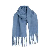 Haze Blue Imitation Cashmere Scarf Women 2025 New Autumn Winter Atmosphere Oriented Scarf Keep Warm Scarf One Size