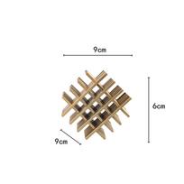 Metal Handicraft Geometric Block Hollow Metal Sculpture Abstract Square Decorative Figurines Home Decoration Accessories
