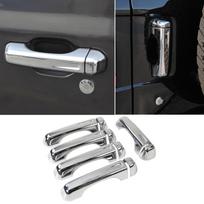 Car Door Handle Tailgate Handle Cover Sticker for Jeep Wrangler JL 2018-2025 4-Door Without Smart Lock Hole Exterior Accessories