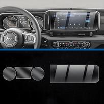 Car Instrument Dashboard Navigation Tempered Glass Screen Protector Film Set for Jeep Wrangler JL 2025 2025 Interior Accessories