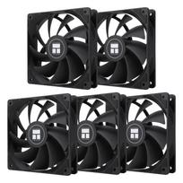 Thermalright TL-C12C X5 CPU Air Fan 120mm Case Cooler, PWM Silent ComputerPC Cooling with 1550RPM Speed, 5-Fan Pack (120mm, Black)