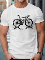 Unisex'S Road Bike Graphic Short-Sleeve T-Shirt - Geometric Bicycle Design S