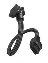 EZDIY-FAB UNIFAS 12VHPWR 16-pin GPU Power Extension Cable, 16AWG PCIe 5.1, 12V-2x6, 90-degree angle, compatible with RTX 4050 series, ARGB sleeved