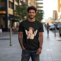 Uni Cupid Pink Bubble Gum T-Shirt Vintage Cupid Angel Unisex T-Shirt XXXL