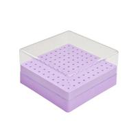 100 Holes Nail Drill Bits Organizer Portable Dustproof Nail Art Drill Storage Box Empty Organizer Professional