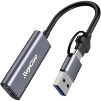 RayCue HDMI Capture Card for Nintendo Switch, Video Capture Card, Game Capture, 4K Input & 1080P Output, USB & Type C 2-in-1, Compact and