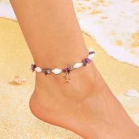 Boho Irregular Gravel Beaded Stone Anklets For Women Summer Ocean Beach Handmade Ankle Bracelet Foot Leg Chain Gift Accessories